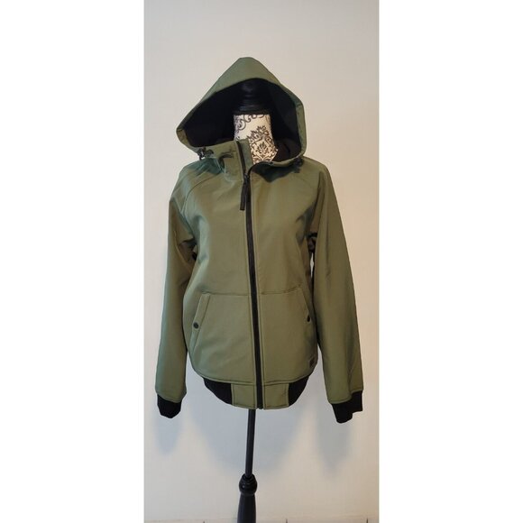 Levi's Jacket Mens S Green Collared Full Zip Pockets Water Resistant Coat - Picture 1 of 10